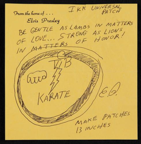Elvis Hand Drawn Karate Logo
