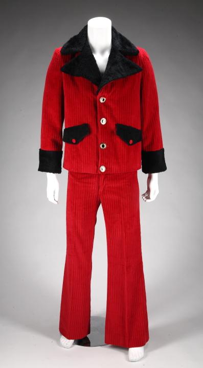 Elvis Presley Red Corduroy suit front