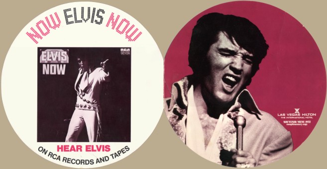 February 1972 Elvis Menu Front Cover